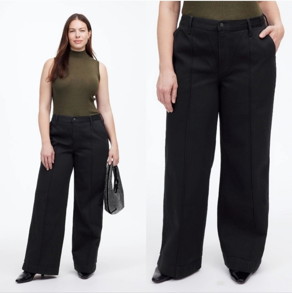 Madewell Super Wide Leg Trouser Jeans Black
